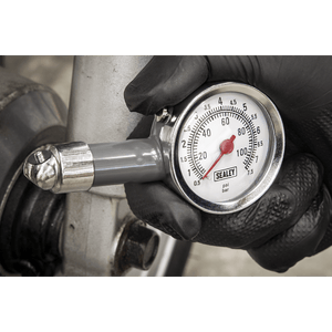 Sealey TSTPG43 Dial Type Pressure Gauge 0-100psi - TSTPG43 - Sealey Tools UK - Trade Counter Direct