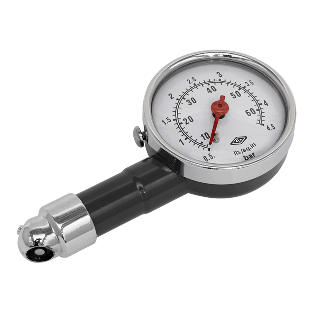 Sealey TST/PG97 Tyre Pressure Gauge Dial Type 0 - 4.5bar(0 - 60psi) - TST/PG97 - Sealey Tools UK - Trade Counter Direct