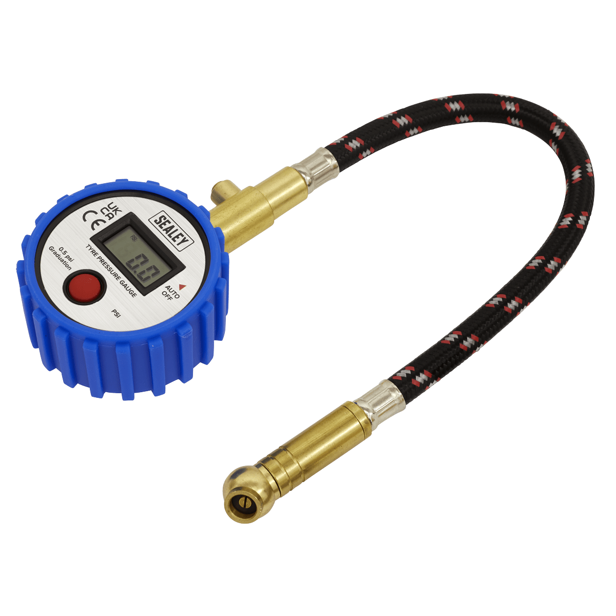 Sealey TST/PG981 Digital Tyre Pressure Gauge with Leader Hose & Quick Release - TST/PG981 - Sealey Tools UK - Trade Counter Direct