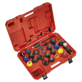 Sealey VS0011 Cooling System Pressure Test Kit 25pc - VS0011 - Sealey Tools UK - Trade Counter Direct