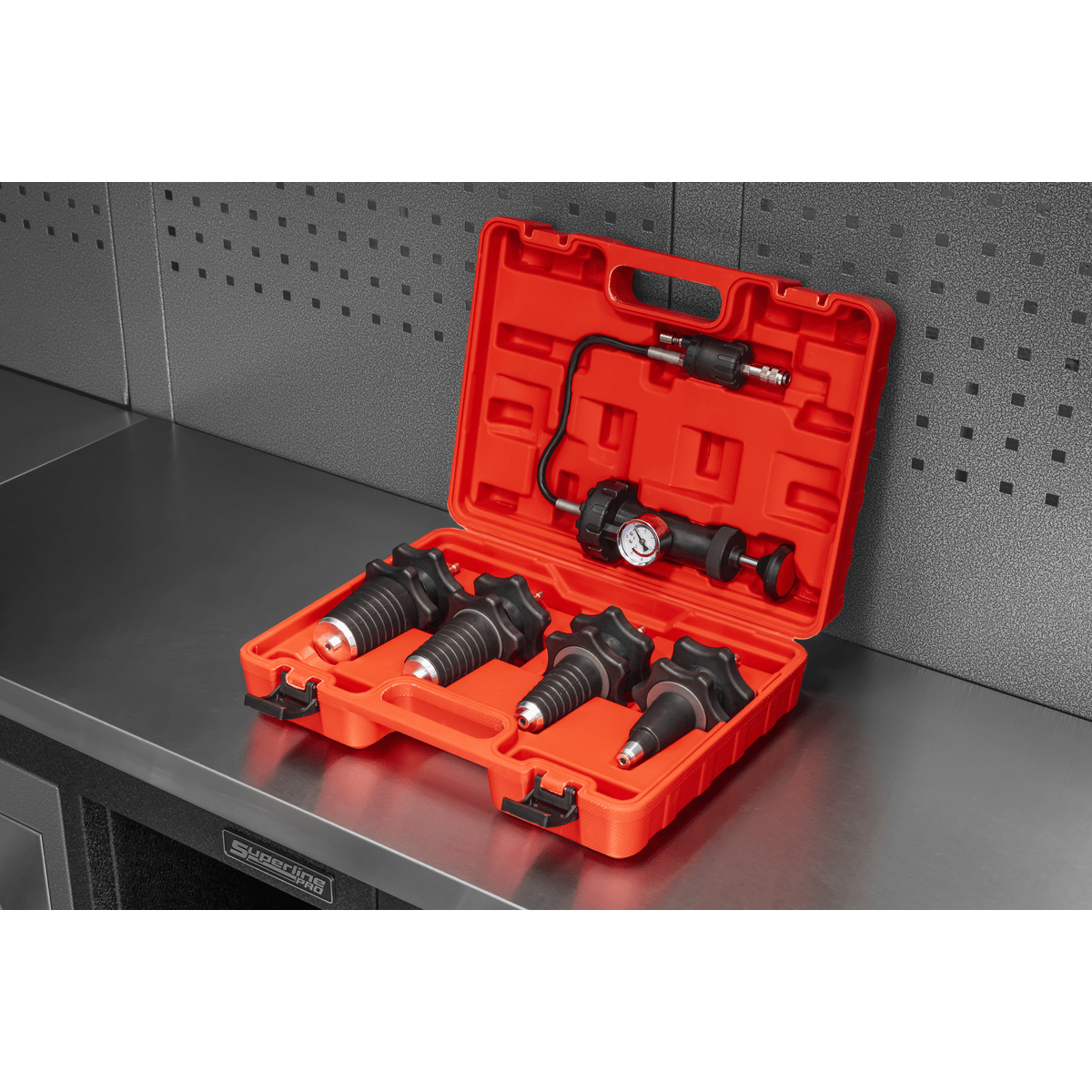 Sealey VS0033 Cooling System Pressure Test Kit 5pc - VS0033 - Sealey Tools UK - Trade Counter Direct