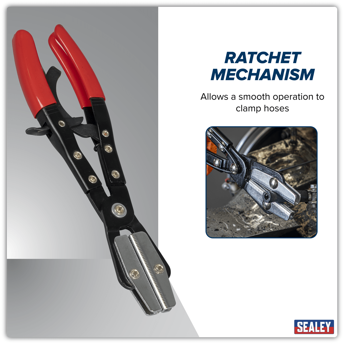 Sealey VS0035 Ratchet Hose Clamp Pliers 250mm - VS0035 - Sealey Tools UK - Trade Counter Direct