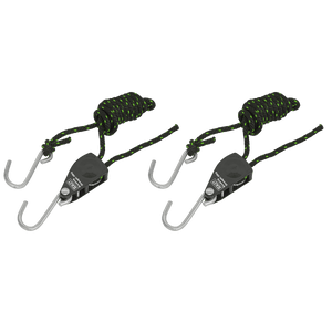 Sealey VS0114 Ratchet Parts Hanger/Tie Down with S-Shaped Hooks 2m - Pack of 2 - VS0114 - Sealey Tools UK - Trade Counter Direct