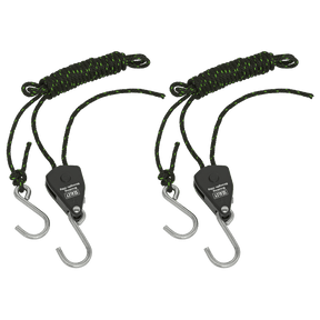Sealey VS0118 Ratchet Parts Hanger/Tie Down with S-Shaped Hooks 2m - Pack of 2 - VS0118 - Sealey Tools UK - Trade Counter Direct