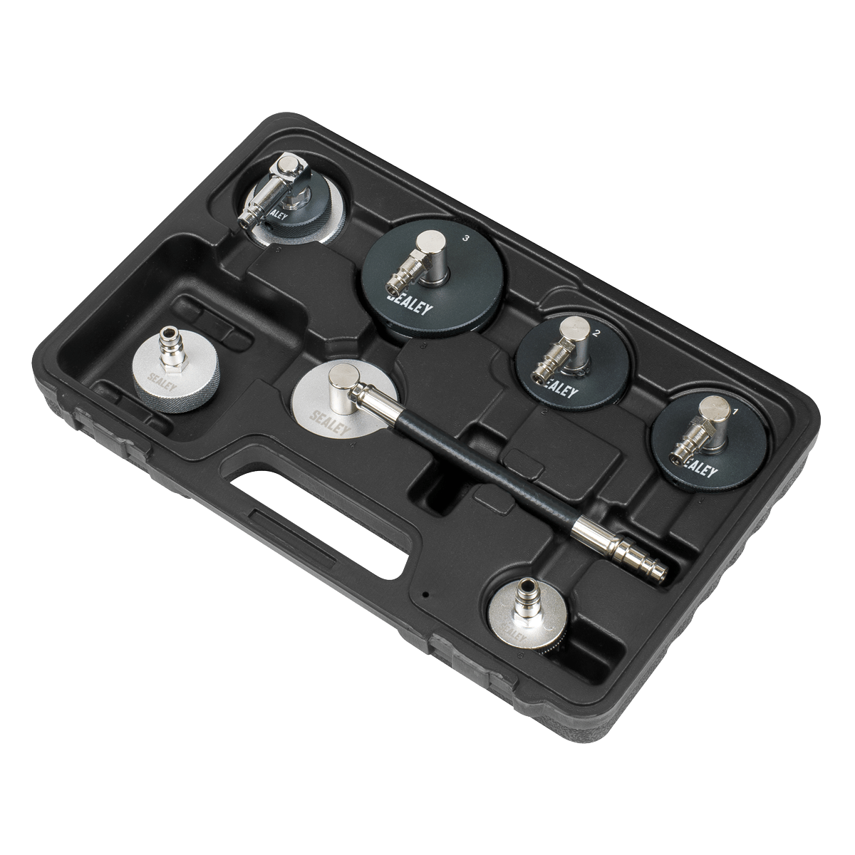 Sealey VS0204C Brake & Clutch Pressure Bleeder Cap Set 7pc - VS0204C - Sealey Tools UK - Trade Counter Direct