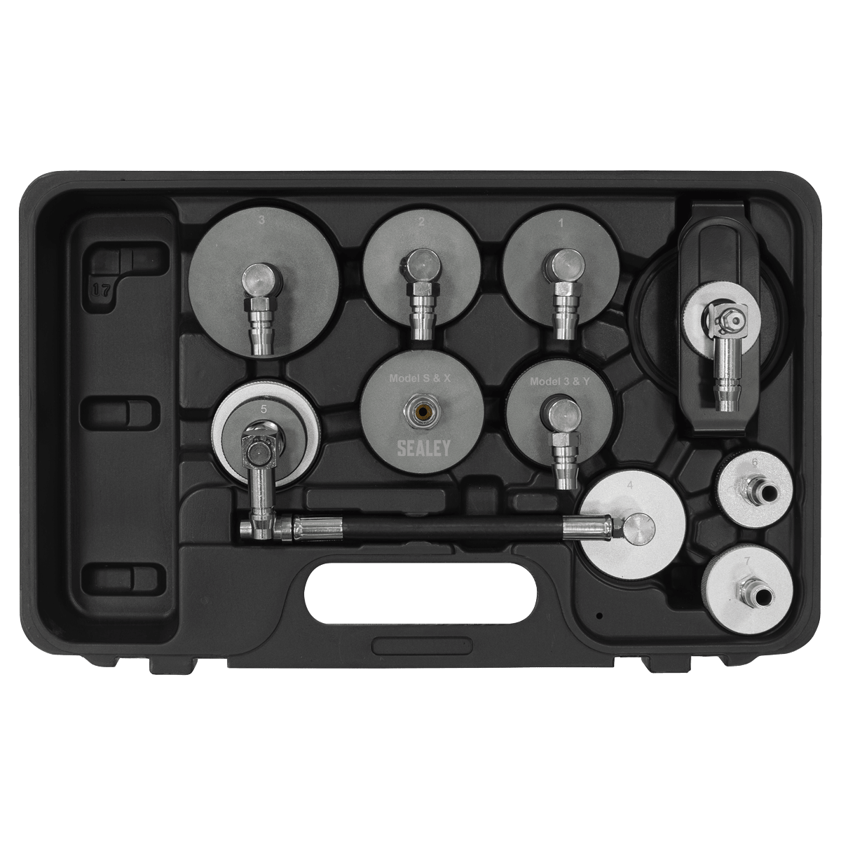 Sealey VS0204D Brake & Clutch Pressure Bleeder Cap Set 10pc - VS0204D - Sealey Tools UK - Trade Counter Direct