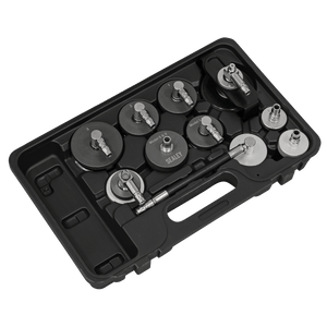 Sealey VS0204D Brake & Clutch Pressure Bleeder Cap Set 10pc - VS0204D - Sealey Tools UK - Trade Counter Direct