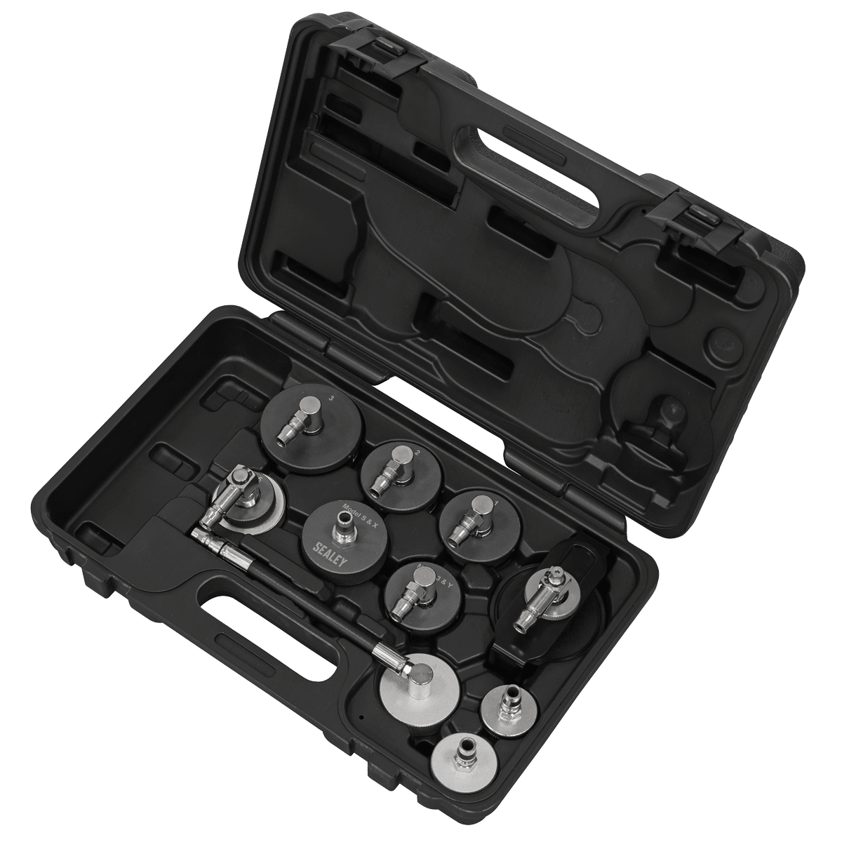Sealey VS0204D Brake & Clutch Pressure Bleeder Cap Set 10pc - VS0204D - Sealey Tools UK - Trade Counter Direct
