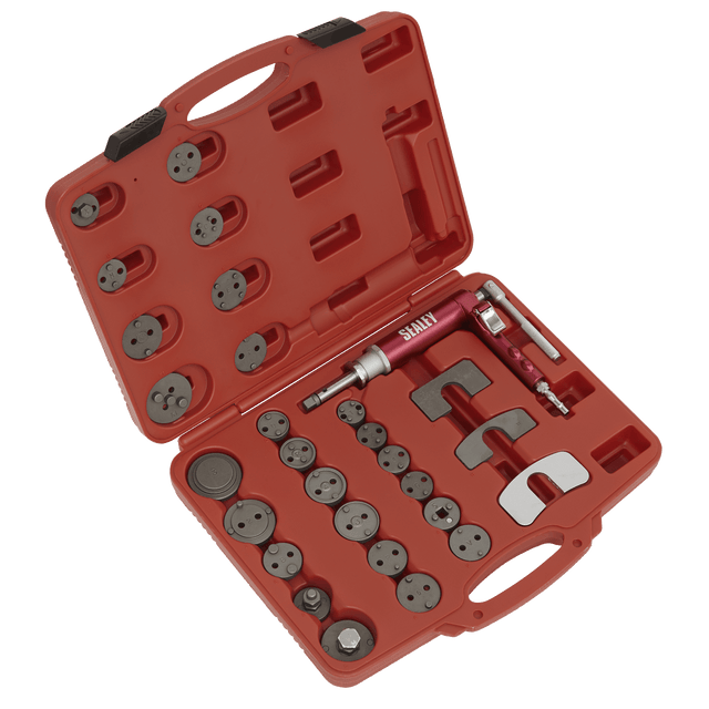 Sealey VS0286 Air Operated Brake Piston Wind-Back Tool Kit 29pc - VS0286 - Sealey Tools UK - Trade Counter Direct