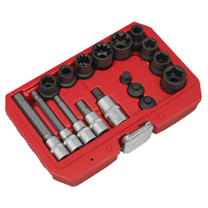 Sealey VS0465 Brake Caliper Socket Set 17pc - VS0465 - Sealey Tools UK - Trade Counter Direct