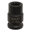 Sealey VS0990 Brake Caliper Socket 1/2"Sq Drive 15mm 10-Point - VS0990 - Sealey Tools UK - Trade Counter Direct