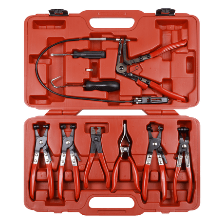 Sealey VS1662 9pc Hose Clip Removal Tool Set - VS1662 - Sealey Tools UK - Trade Counter Direct
