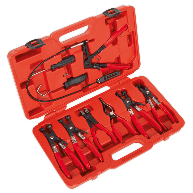 Sealey VS1662 9pc Hose Clip Removal Tool Set - VS1662 - Sealey Tools UK - Trade Counter Direct