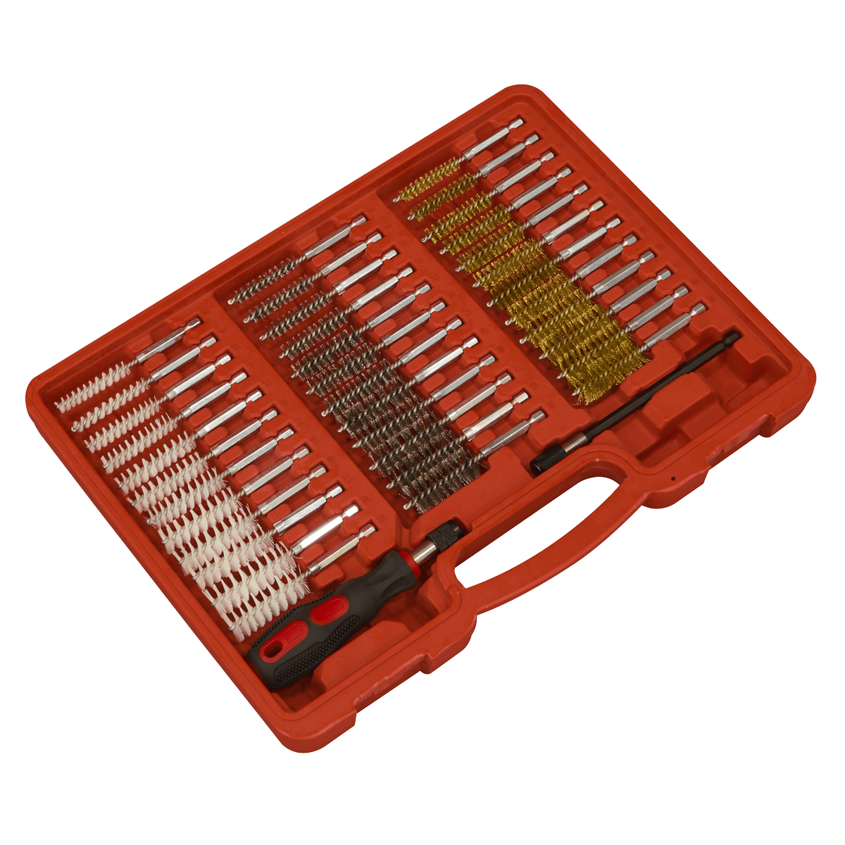 Sealey VS1910 Injector Bore Cleaning Brush Set 38pc - VS1910 - Sealey Tools UK - Trade Counter Direct