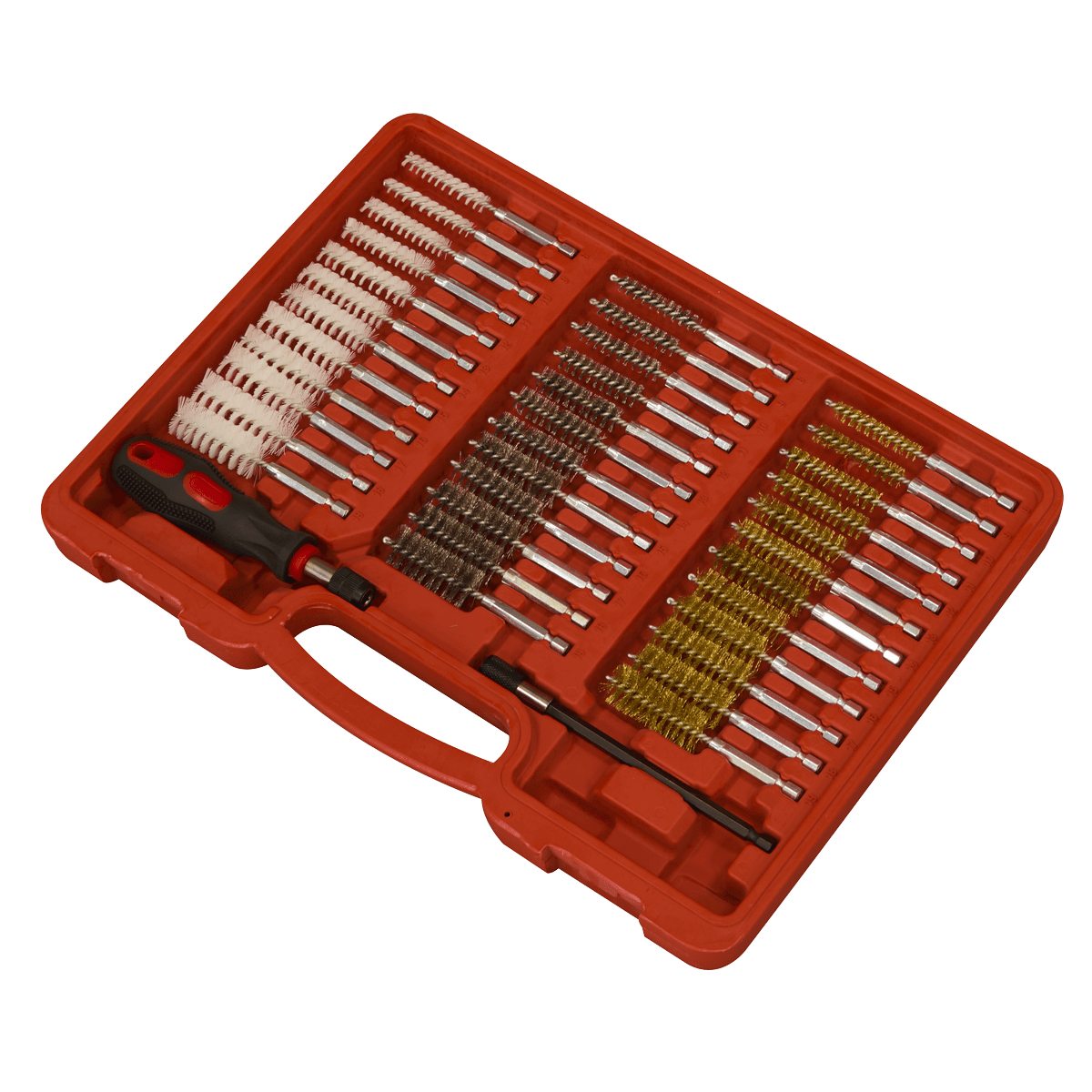 Sealey VS1910 Injector Bore Cleaning Brush Set 38pc - VS1910 - Sealey Tools UK - Trade Counter Direct