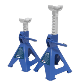 Sealey VS2002BL Axle Stands (Pair) 2tonne Capacity per Stand Ratchet Type - Blue - VS2002BL - Sealey Tools UK - Trade Counter Direct
