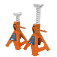 Sealey VS2002OR Axle Stands (Pair) 2tonne Capacity per Stand Ratchet Type - Orange - VS2002OR - Sealey Tools UK - Trade Counter Direct
