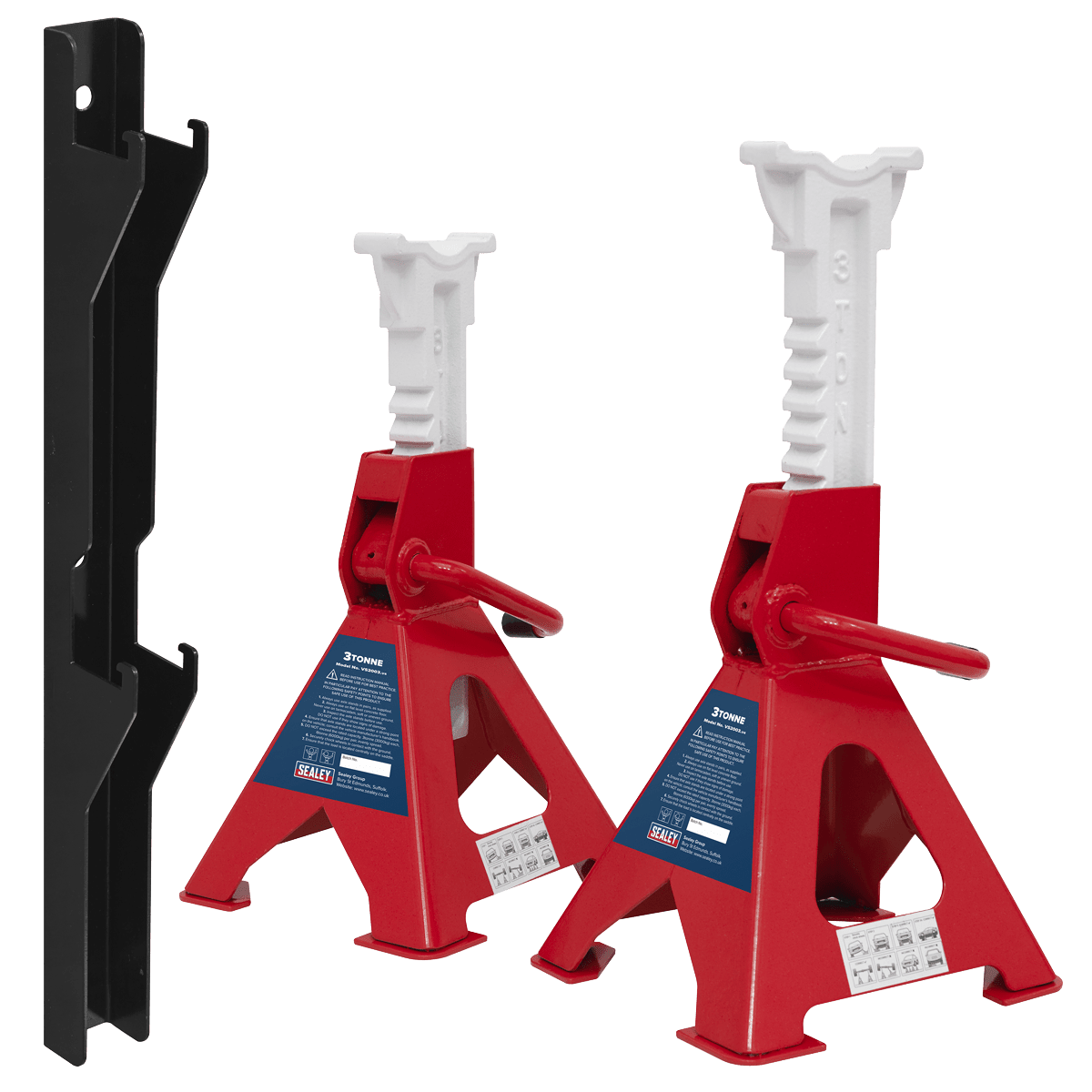 Sealey VS2003COMBO Axle Stand & Axle Stand Storage Rack Combo 3 Tonne - VS2003COMBO - Sealey Tools UK - Trade Counter Direct
