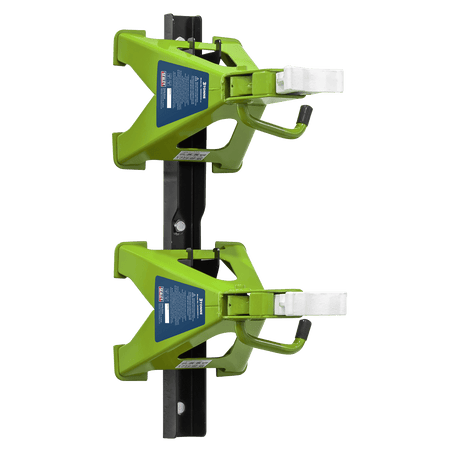 Sealey VS2003HVCOMBO Axle Stand & Axle Stand Storage Rack Combo 3 Tonne - Hi - Vis Green - VS2003HVCOMBO - Sealey Tools UK - Trade Counter Direct
