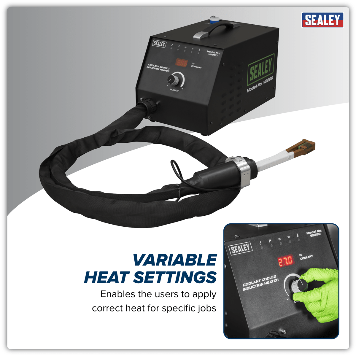 Sealey VS280 Coolant Cooled Induction Heater 3700W - VS280 - Sealey Tools UK - Trade Counter Direct