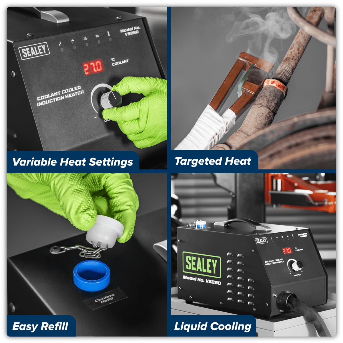 Sealey VS280 Coolant Cooled Induction Heater 3700W - VS280 - Sealey Tools UK - Trade Counter Direct
