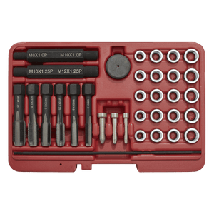 Sealey VS311 Glow Plug Thread Repair Set 33pc - VS311 - Sealey Tools UK - Trade Counter Direct
