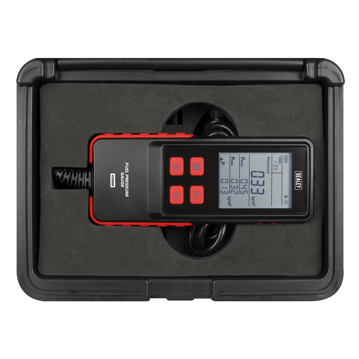 Sealey VS566 Digital Fuel Injection Pressure Test Kit for GDI Fuel Circuits 6pc - VS566 - Sealey Tools UK - Trade Counter Direct