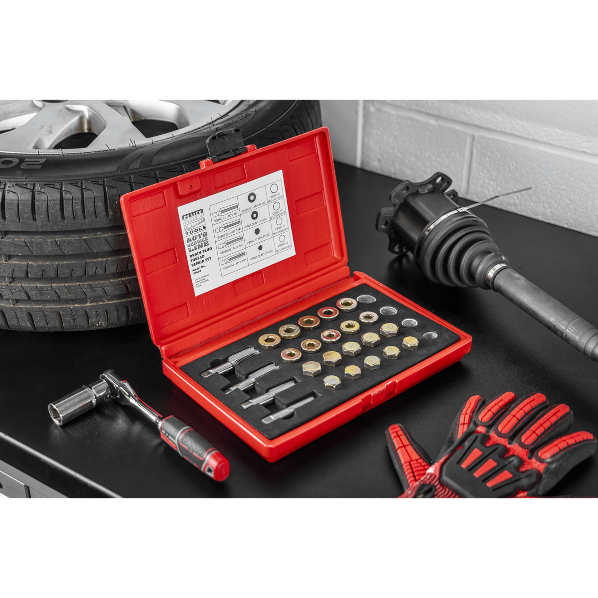 Sealey VS660 Drain Plug Thread Repair Set - VS660 - Sealey Tools UK - Trade Counter Direct
