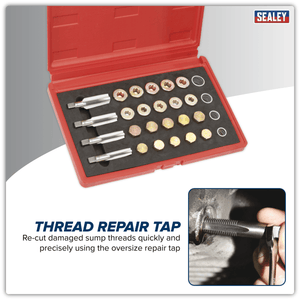 Sealey VS660 Drain Plug Thread Repair Set - VS660 - Sealey Tools UK - Trade Counter Direct