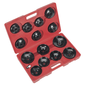 Sealey VS7003 Oil Filter Cap Wrench Set 15pc - VS7003 - Sealey Tools UK - Trade Counter Direct