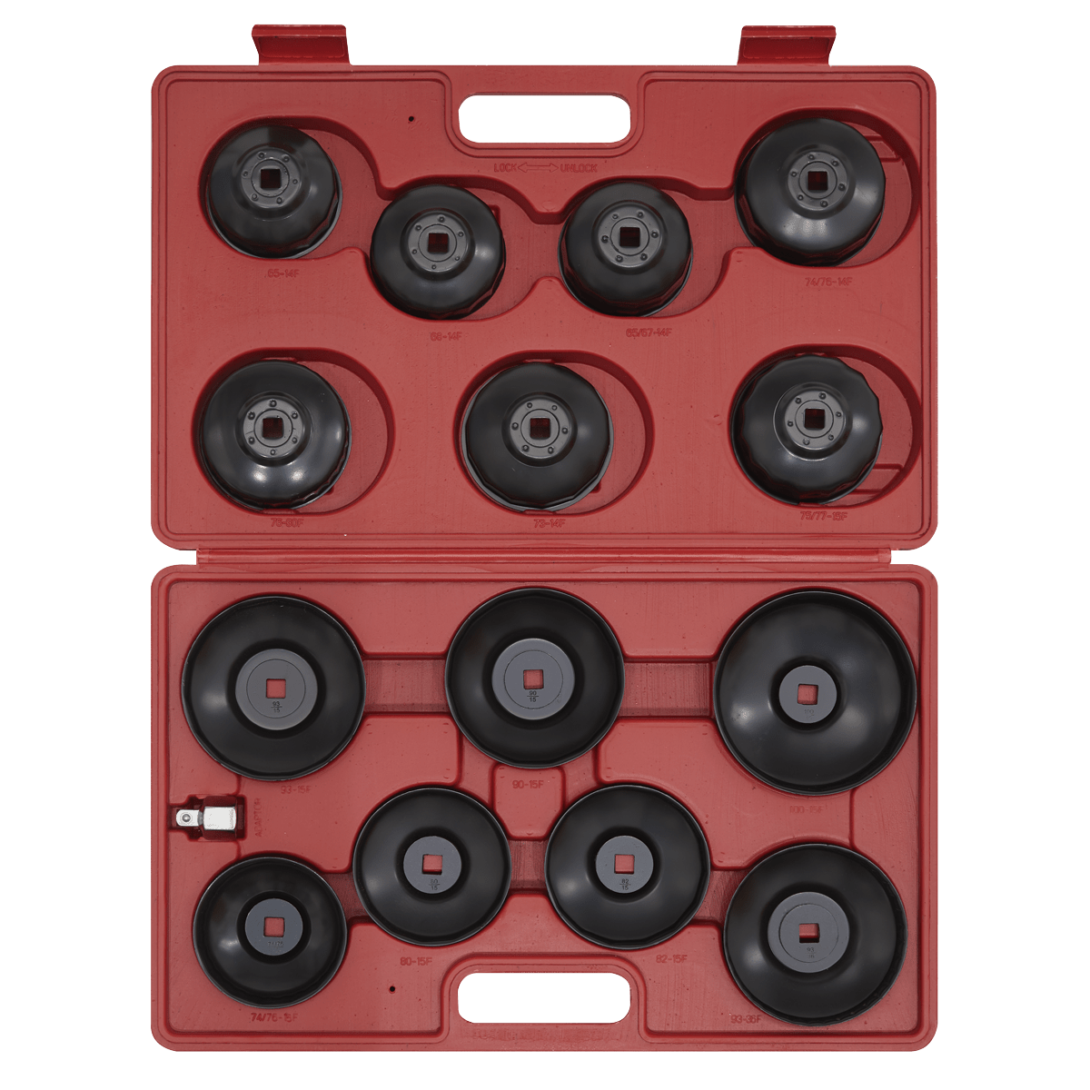Sealey VS7003 Oil Filter Cap Wrench Set 15pc - VS7003 - Sealey Tools UK - Trade Counter Direct