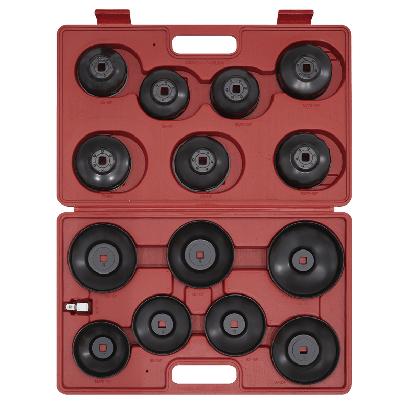 Sealey VS7003 Oil Filter Cap Wrench Set 15pc - VS7003 - Sealey Tools UK - Trade Counter Direct
