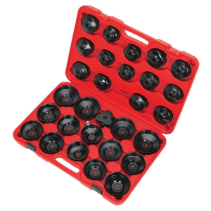 Sealey VS7006 Oil Filter Cap Wrench Set 30pc - VS7006 - Sealey Tools UK - Trade Counter Direct