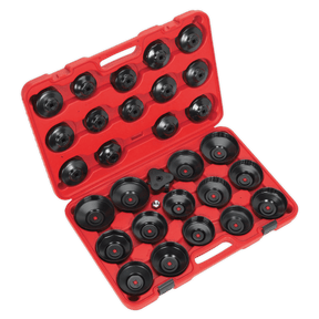 Sealey VS7006 Oil Filter Cap Wrench Set 30pc - VS7006 - Sealey Tools UK - Trade Counter Direct