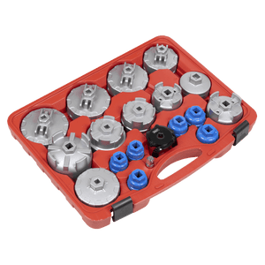 Sealey VS7013 Oil Filter Cap Wrench Set 19pc - VS7013 - Sealey Tools UK - Trade Counter Direct