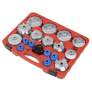 Sealey VS7013 Oil Filter Cap Wrench Set 19pc - VS7013 - Sealey Tools UK - Trade Counter Direct