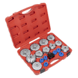 Sealey VS7013 Oil Filter Cap Wrench Set 19pc - VS7013 - Sealey Tools UK - Trade Counter Direct