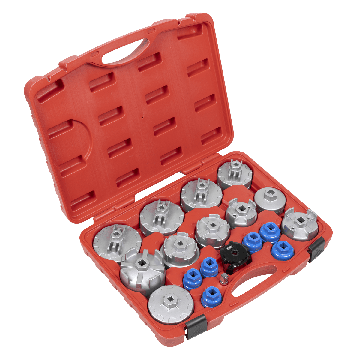 Sealey VS7013 Oil Filter Cap Wrench Set 19pc - VS7013 - Sealey Tools UK - Trade Counter Direct
