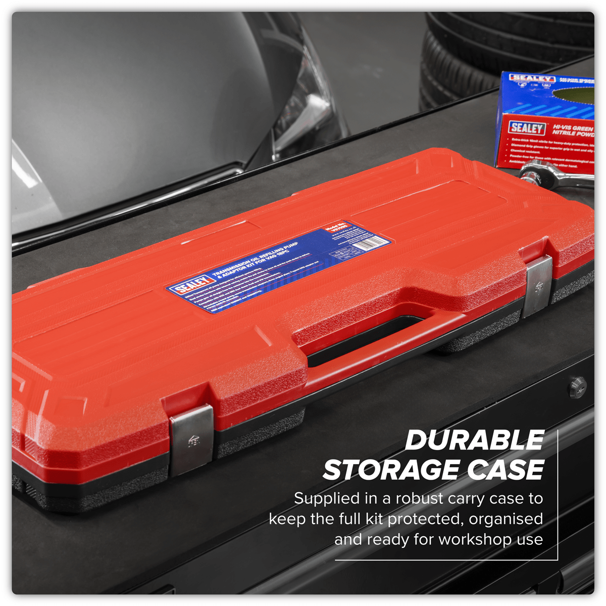 Sealey VS7095 Transmission Oil Refilling Pump & Adaptor Kit for VAG 18pc - VS7095 - Sealey Tools UK - Trade Counter Direct