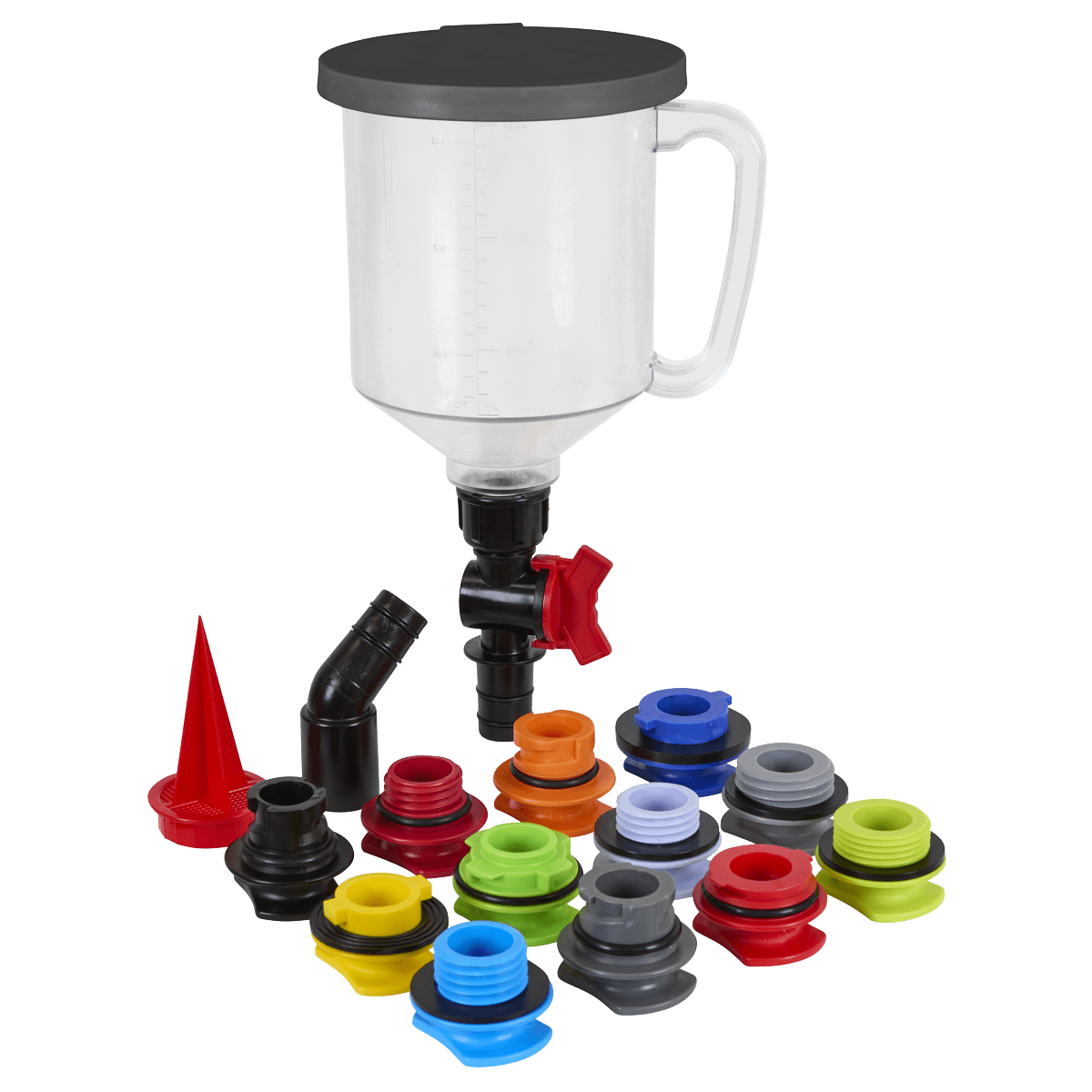 Sealey VS7107 Master Engine Oil Funnel Filling Kit 15pc - VS7107 - Sealey Tools UK - Trade Counter Direct