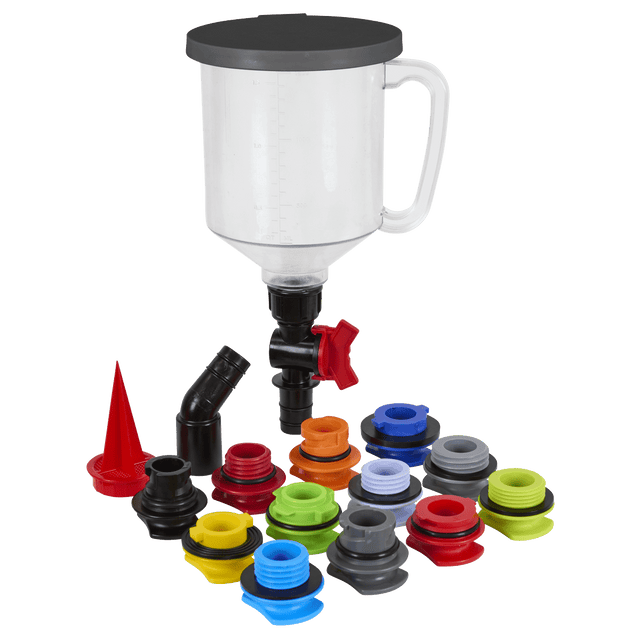 Sealey VS7107 Master Engine Oil Funnel Filling Kit 15pc - VS7107 - Sealey Tools UK - Trade Counter Direct