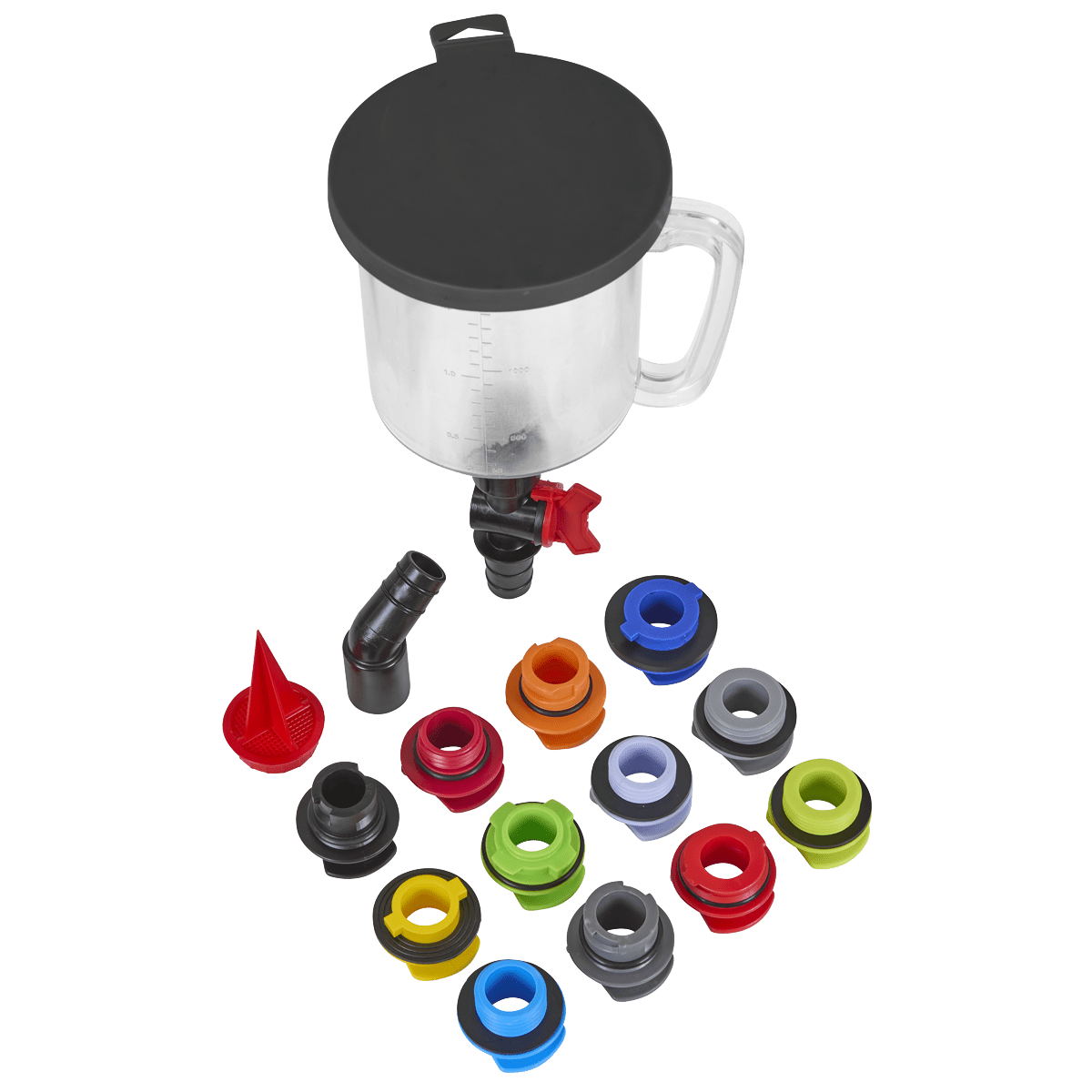 Sealey VS7107 Master Engine Oil Funnel Filling Kit 15pc - VS7107 - Sealey Tools UK - Trade Counter Direct