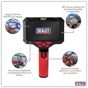 Sealey VS8117 Video Borescope 3.9mm Camera & 5" Screen - VS8117 - Sealey Tools UK - Trade Counter Direct