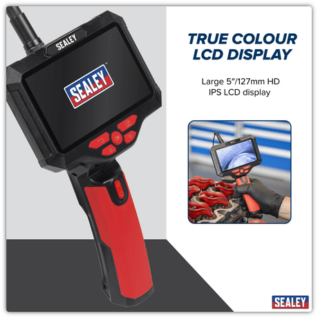 Sealey VS8118 Video Borescope 5.5mm Camera Dual Lens & 5" Screen - VS8118 - Sealey Tools UK - Trade Counter Direct