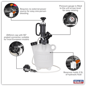 Sealey VS820 Brake & Clutch Bleeding System 2.5L - VS820 - Sealey Tools UK - Trade Counter Direct