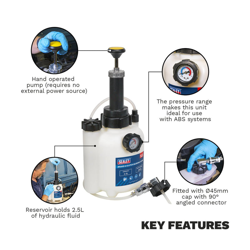 Sealey VS820 Brake & Clutch Bleeding System - Braking - SLY-10519 - Sealey Tools UK - Trade Counter Direct
