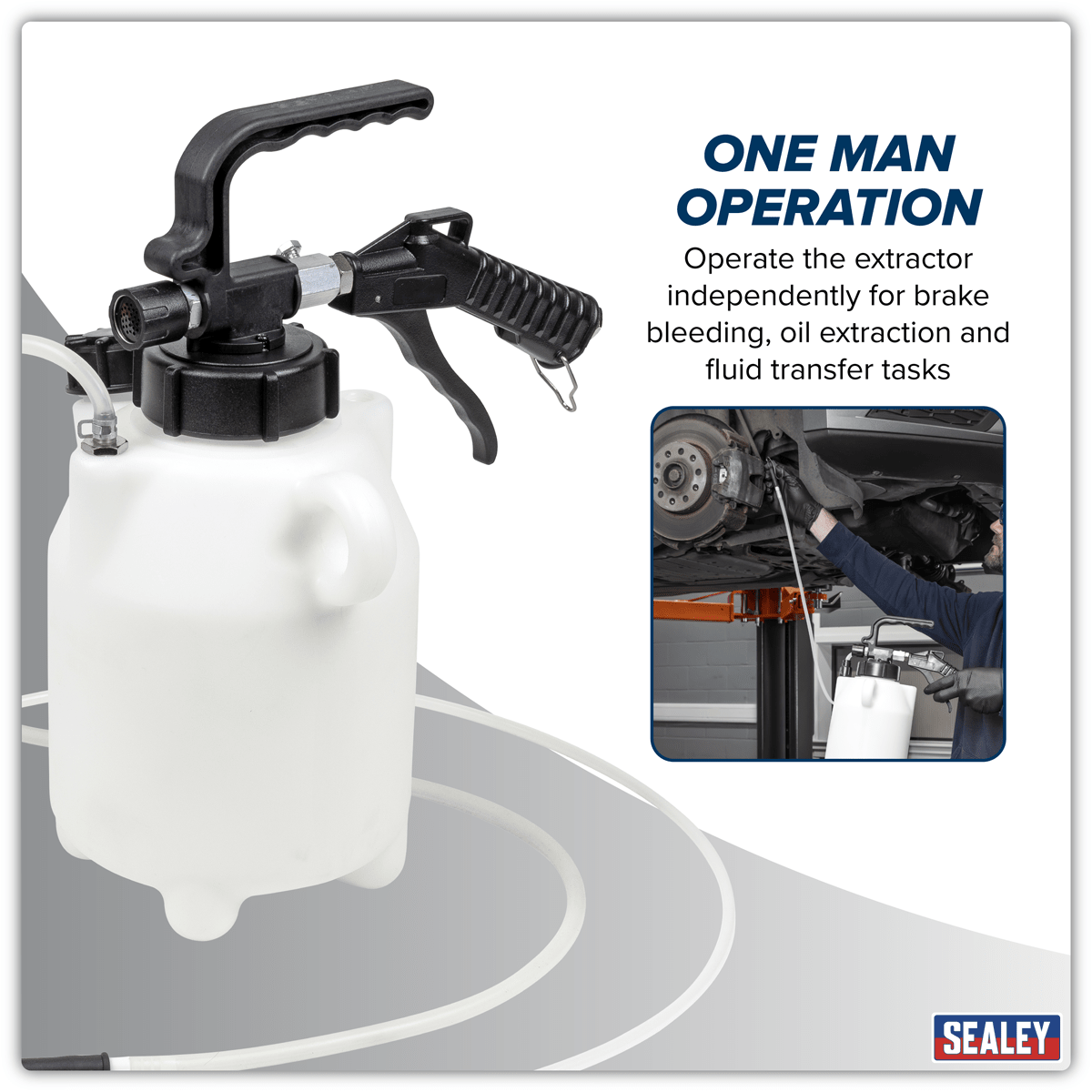 Sealey VS835 Pneumatic Fluid Extractor/Brake Bleeder 2.5L - VS835 - Sealey Tools UK - Trade Counter Direct