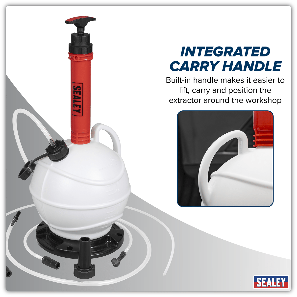 Sealey VS836 Manual Vacuum Brake & Fluid Extractor Pump 6L - VS836 - Sealey Tools UK - Trade Counter Direct