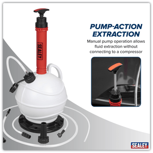 Sealey VS836 Manual Vacuum Brake & Fluid Extractor Pump 6L - VS836 - Sealey Tools UK - Trade Counter Direct