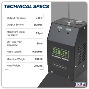 Sealey VS872 Leak Detector Smoke Diagnostic Tool - VS872 - Sealey Tools UK - Trade Counter Direct
